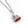 Click to view product details and reviews for Sailboat Boat Yacht Necklace In Silver Amber 16 42cm.