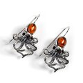 Click to view product details and reviews for Statement Octopus Earring In Silver And Amber Default Title.