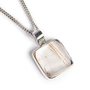 Rutile Quartz Necklace Natural Designer Gemstone 16 42cm