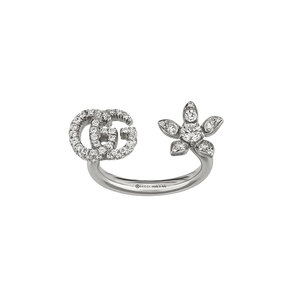 Gucci Flora 18ct Diamond Gg Flower Ring