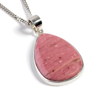 Peruvian Pink Opal Gemstone Necklace Natural Designer Gemstone 16 42cm