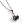 Click to view product details and reviews for Natural Cultured Black Pearl Necklace In Silver 16 40cm Black Pearl.