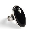 Click to view product details and reviews for Classic Onyx Gemstone Adjustable Statement Ring Natural Designer Gemstone Default Title.