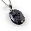 Click to view product details and reviews for Oval Picasso Jasper Necklace Natural Designer Gemstone 16 42cm.