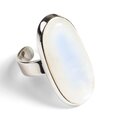 Click to view product details and reviews for Oval Rainbow Moonstone Statement Ring Natural Designer Gemstone Default Title.