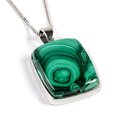 Click to view product details and reviews for Rectangle Malachite Necklace Natural Designer Gemstone 16 40cm.