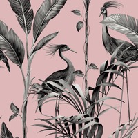 Azzurra Leaf Wallpaper Pink Belgravia 9507