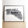 Personalised Menorca Word Art Print - Picture Map Gift
