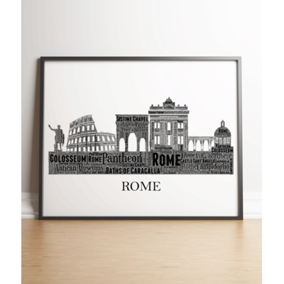 Personalised Rome Skyline Word Art