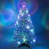 White Fibre Optic Christmas Tree 2ft to 6ft with Multicoloured LED Lights, 2ft / 60cm