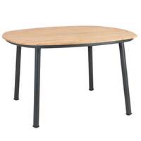 Alexander Rose Cordial Grey Shaped Dining Table with Roble Top (1.2m)