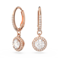 Click to view product details and reviews for Swarovski Constella Drop Earrings Round Cut Pav233 White Rose Gold Tone Plated 5638769.