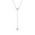 Click to view product details and reviews for Swarovski Ortyx Y Necklace Triangle Cut White Rose Gold Tone Plated 5642984.