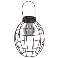 Solar LED Hanging Wire Cage Light - Single