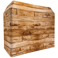 DJ Booth Lycra Screen Cover for Equinox DJ Booth - Wood Effect