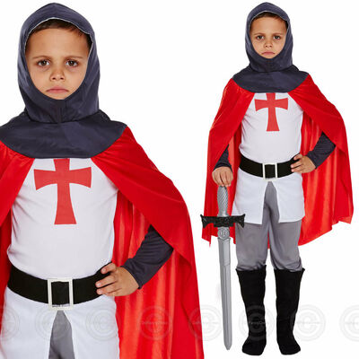 Olde Knight St George World Book Fancy Dress Costume Age 7-12 Years - Large / 10-12 Years (U09 789)