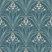 Elegance Bellflower Wallpaper Green Muriva M66114