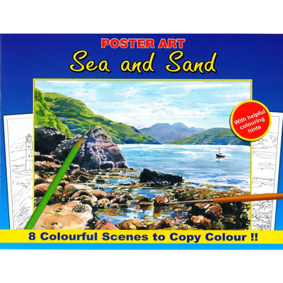 Adult Standard Advanced Colouring In Books – Scenes To Colour - Sea & Sand