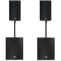 FBT X-Series Active System 5400W XLITE12A x2, X-SUB 118SA x2, Padded Bags and Poles