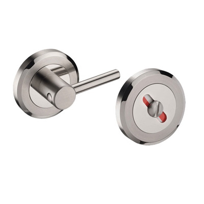 Access Hardware Bevelled Edge Disabled Dual Finish Turn & Release, Satin & Polished Stainless Steel - C97 DUAL FINISH POLISHED & SATIN
