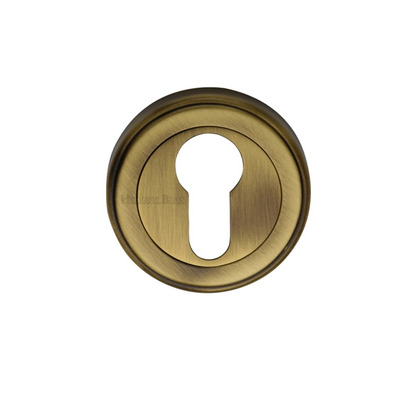 Heritage Brass Euro Profile Key Escutcheon, Antique Brass - V5020-AT ANTIQUE BRASS