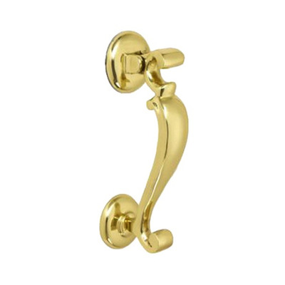 Croft Architectural Large Doctor’s Knocker, Various Finishes Available* - 4120L POLISHED BRASS