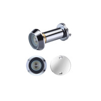 Zoo Hardware Door Viewers With Glass Lens (19mm Diameter), Polished Chrome - ZAB30CP POLISHED CHROME