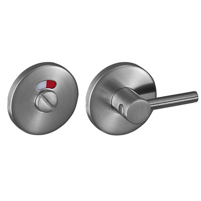 Access Hardware 6mm Bathroom Disabled Turn & Release With Indicator, Satin Stainless Steel - A9706S SATIN STAINLESS STEEL - WITH DISABLED TURN & INDICATOR