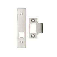 Zoo Hardware Face Plate And Strike Plate Accessory Pack For Horizontal Latch, Satin Nickel - ZLAP17BSN SATIN NICKEL