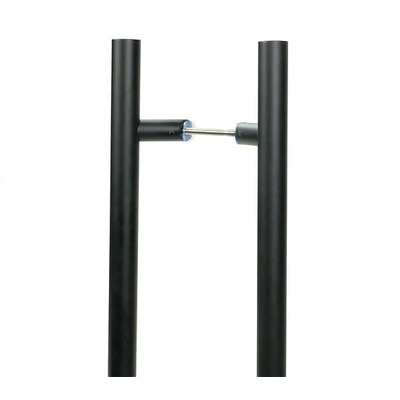 From The Anvil 316 Stainless Steel Offset T-Bar Back To Back Pull Handle (400mm-1600mm Fixing Centres), Matt Black - 50787 (sold in pairs) MATT BLACK - 900mm (700mm c/c)