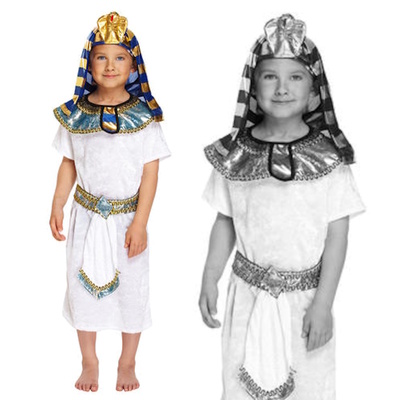 Child Egyptian Pharaoh Fancy Dress Costume - Age 4-12 Years - LARGE (10-12 yrs)
