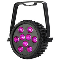 Slim LED Hex Par Can 9 x 10W RGBWAUV LEDs 25 Degree Beam Angle