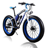 Electric Fat Bike 36V 350W Lithium Blue