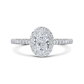 Click to view product details and reviews for Oval Cut Diamond Halo Ring 110cts.