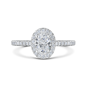 Oval Cut Diamond Halo Ring 110cts