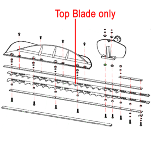 Gardencare Hedge Trimmer Top Blade Gcgjb25s0601 00