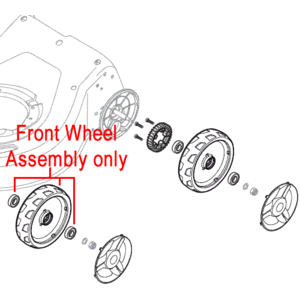 Mountfield 180mm S421pd Sp425 Front Wheel Assembly 381007448 1