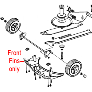 Hayter Harrier 41 Front Fins 410055