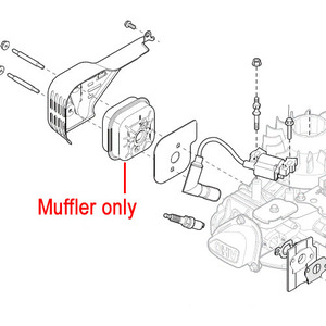 Mountfield Rs100 Engine Muffler 118550708 0