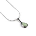 Click to view product details and reviews for Classic Teardrop Necklace In Silver And Aventurine 16 42cm.
