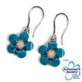Click to view product details and reviews for Forget Me Not Drop Earrings In Silver Turquoise And Amber Default Title.