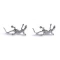 Click to view product details and reviews for Lizard Stud Earrings In Silver Default Title.