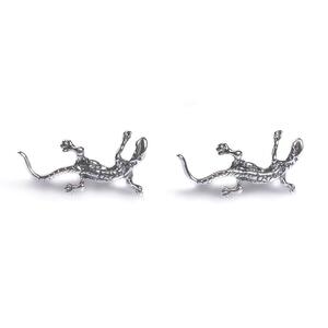 Lizard Stud Earrings In Silver Default Title