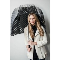 Rainshader Black Polkadot Panoramic Umbrella