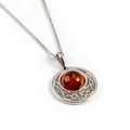 Click to view product details and reviews for Celtic Circle Friendship Necklace In Silver And Amber 16 40cm.
