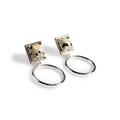 Click to view product details and reviews for Circle Drop Earrings In Dalmatian Jasper And Silver Default Title.