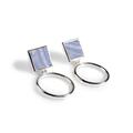 Click to view product details and reviews for Circle Drop Earrings In Silver And Blue Lace Agate Default Title.