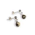 Click to view product details and reviews for Drop Ball Earrings In Silver And Dalmatian Jasper Default Title.
