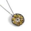 Click to view product details and reviews for Lime Slice Fruit Necklace In Silver And Green Amber 20 52cm.