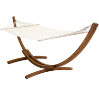 3M Garden Hammock With Wooden Arc Stand One Person - Cream